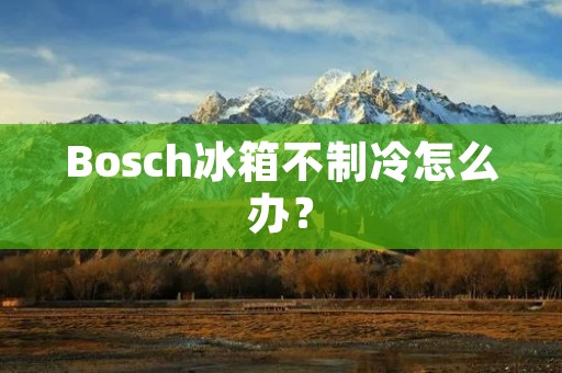 Bosch冰箱不制冷怎么办? Bosch冰箱不制冷怎么办?
