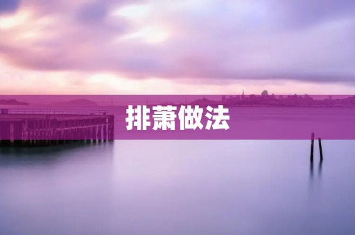 排萧做法:一种高效的土地整理方法 排萧做法:一种高效的土地整理方法