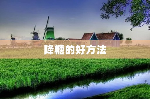 降糖的好方法:从饮食、运动和生活习惯入手 降糖的好方法:从饮食、运动和生活习惯入手