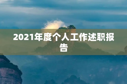 2021年度个人工作述职报告