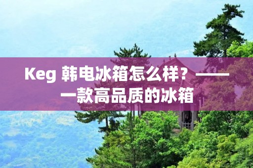 Keg 韩电冰箱怎么样?——一款高品质的冰箱 Keg 韩电冰箱怎么样?——一款高品质的冰箱
