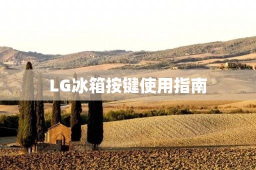 LG冰箱按键使用指南