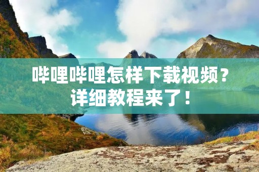 哔哩哔哩怎样下载视频?详细教程来了!