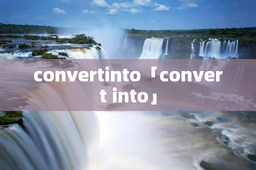 convertinto「convert into」