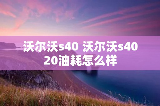 沃尔沃s40 沃尔沃s4020油耗怎么样 沃尔沃s40 沃尔沃s4020油耗怎么样