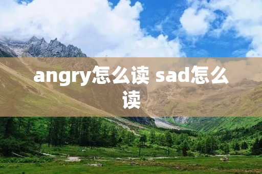 angry怎么读 sad怎么读