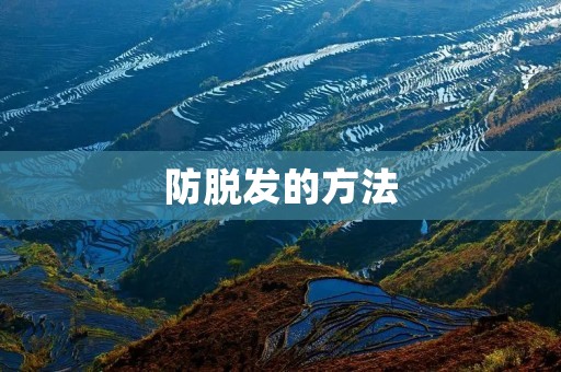 防脱发的方法：保护头发健康，预防脱发