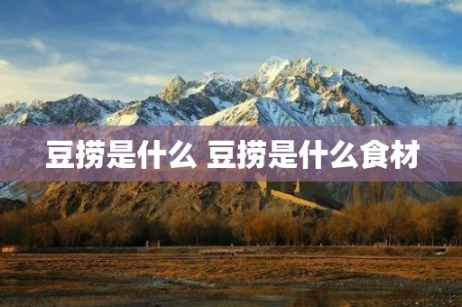 豆捞是什么 豆捞是什么食材