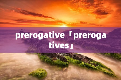 prerogative「prerogatives」