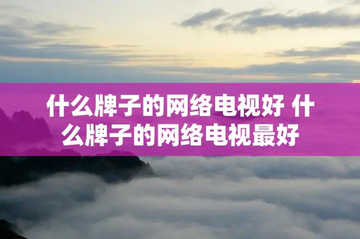 什么牌子的网络电视好 什么牌子的网络电视最好 什么牌子的网络电视好 什么牌子的网络电视最好