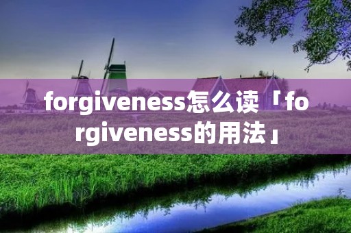 forgiveness怎么读「forgiveness的用法」