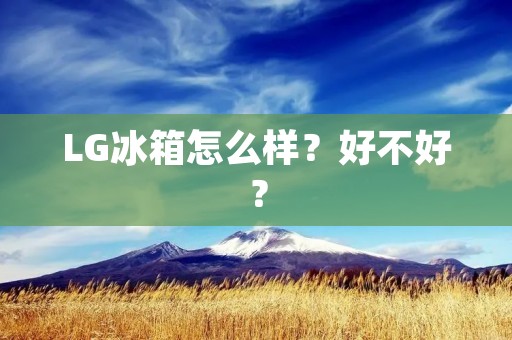 LG冰箱怎么样?好不好? LG冰箱怎么样?好不好?