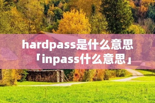 hardpass是什么意思「inpass什么意思」