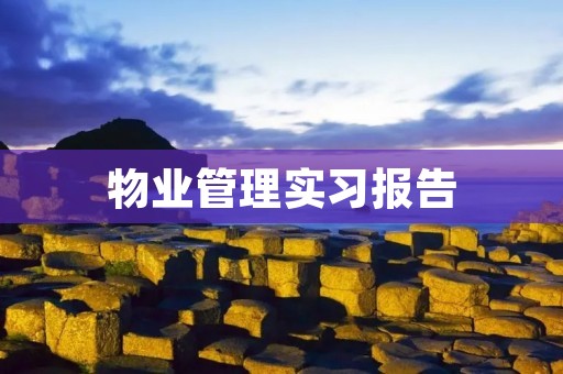 物业管理实习报告