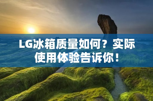 LG冰箱质量如何？实际使用体验告诉你！