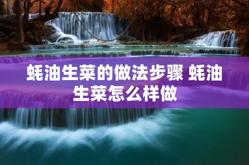 蚝油生菜的做法步骤 蚝油生菜怎么样做
