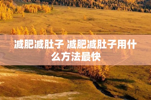 减肥减肚子 减肥减肚子用什么方法最快