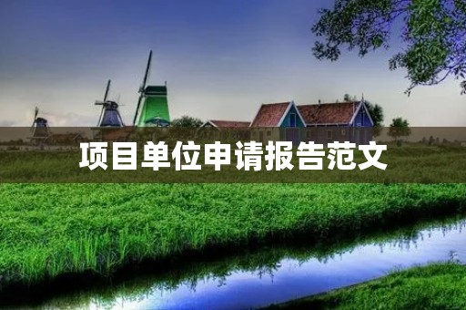 项目单位申请报告范文