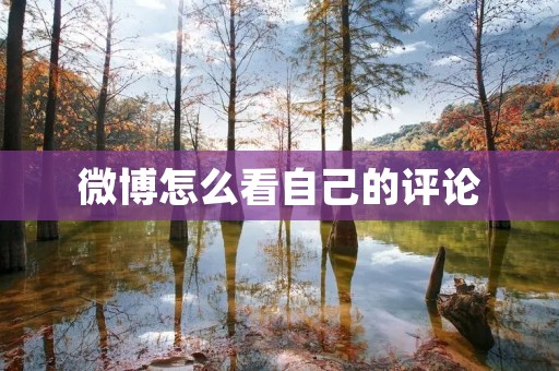 微博怎么看自己的评论