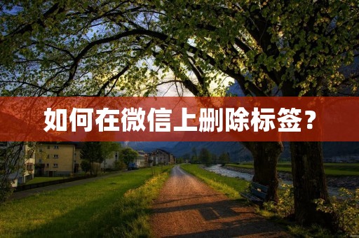 如何在微信上删除标签?