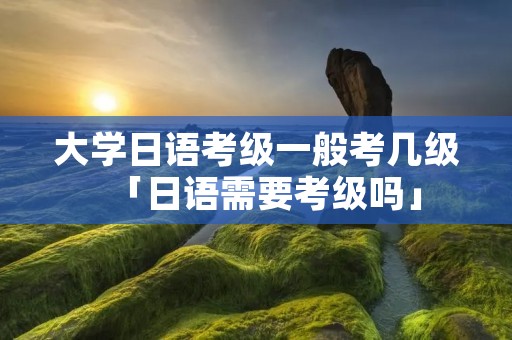 大学日语考级一般考几级「日语需要考级吗」