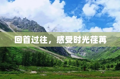回首过往，感受时光荏苒