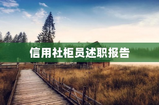 信用社柜员述职报告