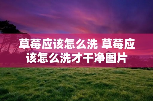 草莓应该怎么洗 草莓应该怎么洗才干净图片