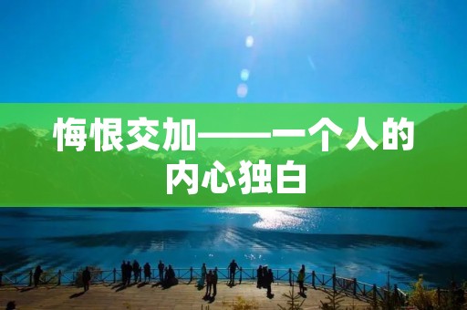 悔恨交加——一个人的内心独白 悔恨交加——一个人的内心独白
