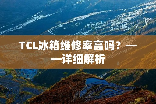 TCL冰箱维修率高吗？——详细解析