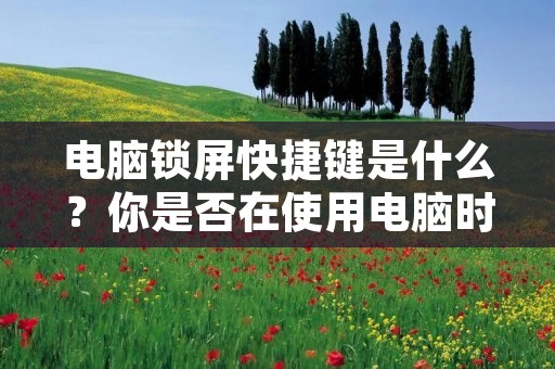 电脑锁屏快捷键是什么？你是否在使用电脑时，经常需要离开一会儿，又不想让别人乱点你的电脑？或者你需要保护你的个人资料，不希望别人看到你的电脑内容？这时候，锁屏功能就是一个非常好的选择。而电脑锁屏快捷键就是让你更加方便地使用这个功能。