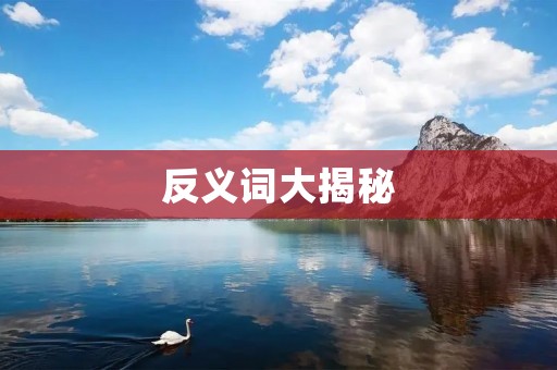 反义词大揭秘:飞快的反义词是什么?