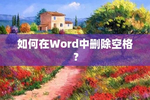 如何在Word中删除空格?