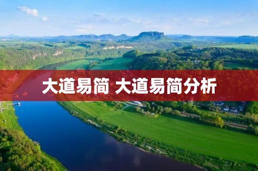 大道易简 大道易简分析