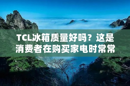 TCL冰箱质量好吗?这是消费者在购买家电时常常会问到的问题。对于TCL冰箱的质量,我们需要从多个方面进行评估,包括品牌实力、产品质量、售后服务等等。 TCL冰箱质量好吗?这是消费者在购买家电时常常会问到的问题。对于TCL冰箱的质量,我们需要从多个方面进行评估,包括品牌实力、产品质量、售后服务等等。