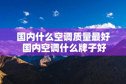 国内什么空调质量最好 国内空调什么牌子好 国内什么空调质量最好 国内空调什么牌子好