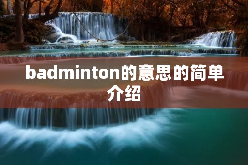 badminton的意思的简单介绍