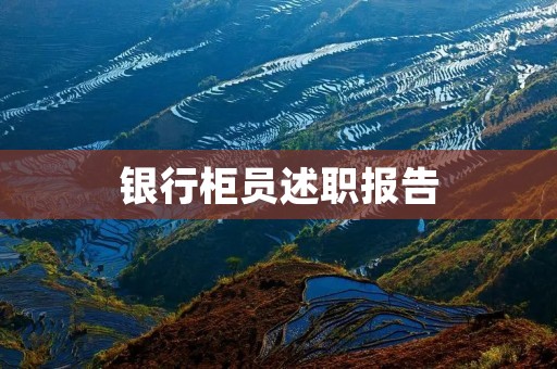 银行柜员述职报告:提高服务质量,满足客户需求