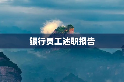 银行员工述职报告:我在银行工作的经验与感悟