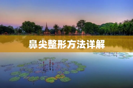 鼻尖整形方法详解:让你轻松拥有完美鼻尖 鼻尖整形方法详解:让你轻松拥有完美鼻尖
