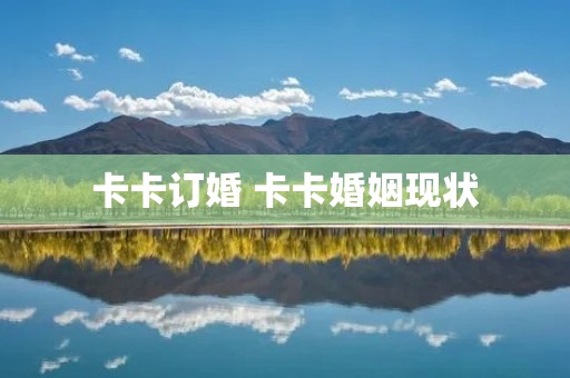 卡卡订婚 卡卡婚姻现状 卡卡订婚 卡卡婚姻现状
