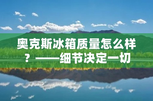 奥克斯冰箱质量怎么样？——细节决定一切