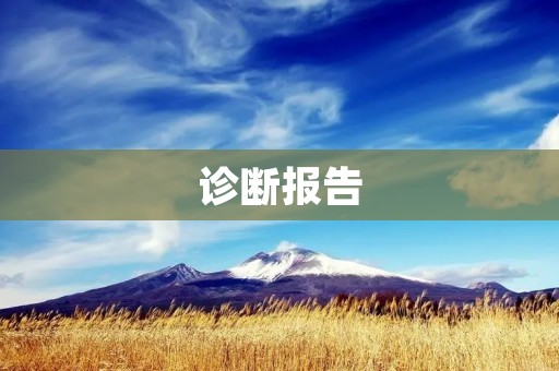 诊断报告:深入分析病情