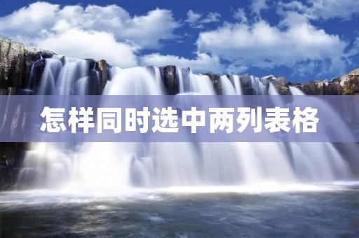 怎样同时选中两列表格