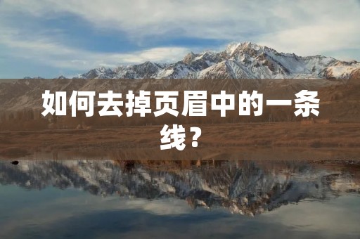 如何去掉页眉中的一条线?