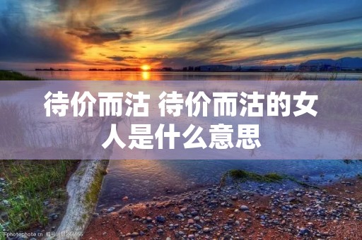 待价而沽 待价而沽的女人是什么意思