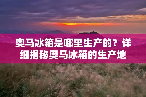 奥马冰箱是哪里生产的?详细揭秘奥马冰箱的生产地 奥马冰箱是哪里生产的?详细揭秘奥马冰箱的生产地