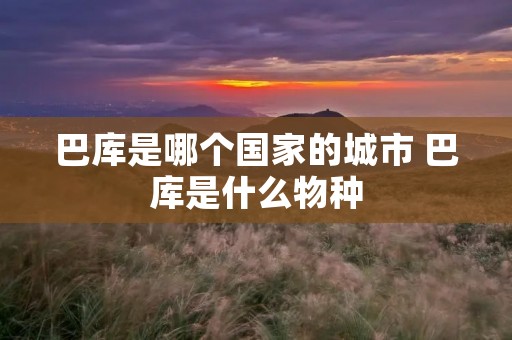 巴库是哪个国家的城市 巴库是什么物种 巴库是哪个国家的城市 巴库是什么物种