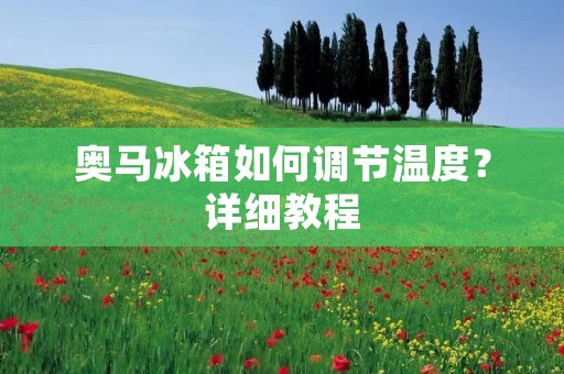 奥马冰箱如何调节温度？详细教程