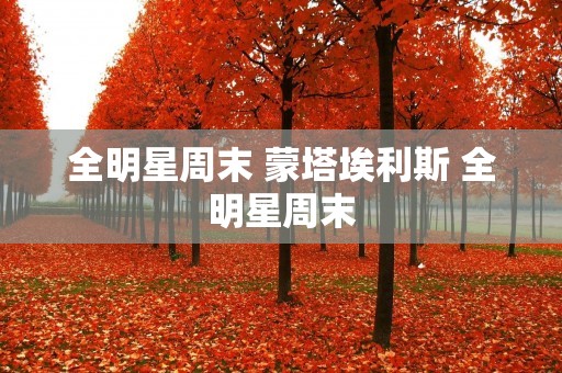 全明星周末 蒙塔埃利斯 全明星周末